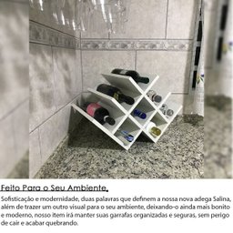 Suporte Nicho Adega de Garrafa Vinho Colmeia Compacta Balcão Mesa - 2