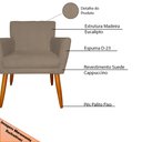 Ver imagem 6 de Kit 2 Poltronas Decorativa para Sala de Estar Cecília Suede Cappuccino - Montanaris Decor Md Montana