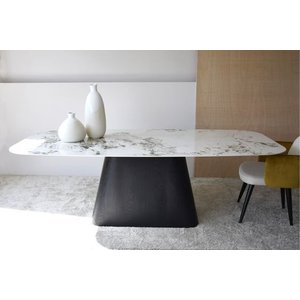 Mesa Cone Retangular 160x90cm Base Ébano Modelar Moveis Mesa de Jantar Retangular