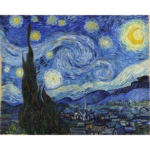 Quadro a Noite Estrelada Vincent Van Gogh 30x40cm