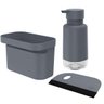 Kit Organizadores De Pia Cozinha Dispenser De Detergente Rodinho E Organizador Chumbo OU - 1