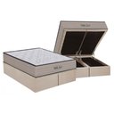 Ver imagem 1 de Conjunto Box Baú Queen: Colchão Espuma Orthoflex D33 Milão Double Face Black + Base Crc Suede
