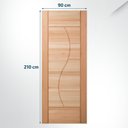Ver imagem 2 de Folha de Porta Maciça em Eucalipto Acabamento Natural 210x90cm PM89 Evidence Cruzeiro Portas