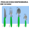 Cj Talheres 25 Pçs - Verde - 4