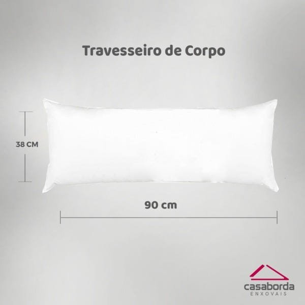 Travesseiro de corpo 2 peças 90cm- Branco