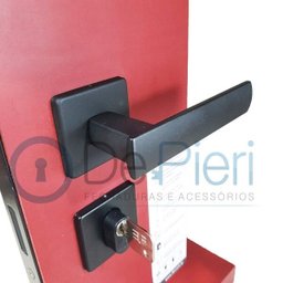 Fechadura 3F 840E81755PF Externa Quadrada Preto Fosco 55mm - 2