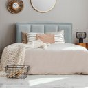 Ver imagem 1 de Cabeceira Estofada Paris 140cm Linho Cinza