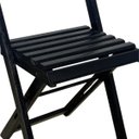 Ver imagem 2 de Conjunto Mesa de MDF 120x70 com 6 Cadeiras Dobráveis Preto