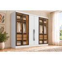 Ver imagem 1 de Guarda Roupa Modulado 6 Ptas 4VD 4g Linea N. Horizonte Neve