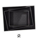 Ver mais imagens de Kit 3 Bandejas Organizadoras Decorativas MDF Preto Multiuso