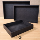 Ver imagem 4 de Kit 3 Bandejas Organizadoras Decorativas MDF Preto Multiuso