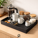 Ver imagem 6 de Kit 3 Bandejas Organizadoras Decorativas MDF Preto Multiuso