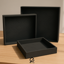 Ver imagem 5 de Kit 3 Bandejas Organizadoras Decorativas MDF Preto Multiuso