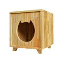Ver imagem 1 de Casinha para Gatos de Madeira Natural Toca