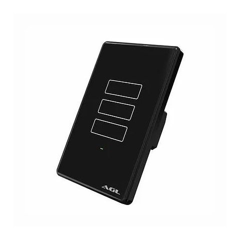 Interruptor Inteligente Agl Wifi Touch 3 Teclas Preto - 40101