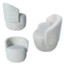 Ver imagem 2 de Kit Namoradeira + 2 Poltronas Decorativa Beatriz Orgânica Linho Bege