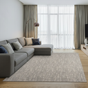 Ver imagem 4 de Tapete Grande para Sala e Quarto Cinza Chenille Texture 2,50x3,50m