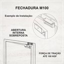 Ver imagem 3 de Fechadura Eletroímã M100 sem Sensor Imã Magnética Ipec - Cinza