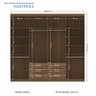 Guarda Roupa Casal 8 Portas 6 Gavetas Master 8.6 Jatobá - PR Móveis - 4