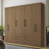 Guarda Roupa Casal 8 Portas 6 Gavetas Master 8.6 Jatobá - PR Móveis - 2