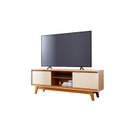 Ver imagem 4 de Rack Bancada TV até 65 Polegadas Atlas 2 Portas Deslizantes - Cinamomo/Offwhite
