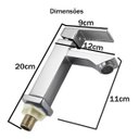 Ver imagem 2 de Toneira Banheiro Monocomando Preto Luxo Bancada Pia Moderna Lavabo Lavanderia Area Externa Hotel Pou