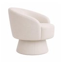 Ver imagem 7 de Poltrona Giratória Solis Courino Off White - Sallar Home
