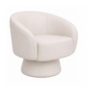 Ver imagem 1 de Poltrona Giratória Solis Courino Off White - Sallar Home