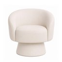 Ver imagem 3 de Poltrona Giratória Solis Courino Off White - Sallar Home