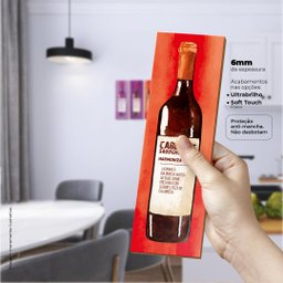 Vinho Harmonização - Quadro decorativo com 15mm de espessura com borda infinita - 6mm - Placa decora - 3