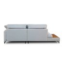 Ver imagem 6 de Sofá Sala de Estar Bipartido Living Design Moderno 270cm Mesa Lateral Pés de Ferro Jungle Linho Cinz