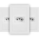 Ver imagem 1 de Kit com 3 Conjuntos de Tomada 2p+t 10a 4x2 Branco Fosco - Ek-30000/105 - Ekron