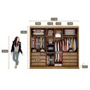 Ver imagem 3 de Guarda Roupa Casal Logan 3 Portas 8 Gavetas Cumaru 23 – Novo Horizonte