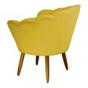 Ver imagem 6 de Conjunto Namoradeira Pétala de Flor + 2 Poltronas Pés Palito Suede Amarelo Mostarda