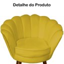 Ver imagem 4 de Conjunto Namoradeira Pétala de Flor + 2 Poltronas Pés Palito Suede Amarelo Mostarda