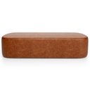 Ver imagem 3 de Puff Decorativo Orgânico para Living Quarto 140cm Doha W01 Couríssimo Camel - Lyam Decor