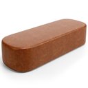 Ver imagem 1 de Puff Decorativo Orgânico para Living Quarto 140cm Doha W01 Couríssimo Camel - Lyam Decor