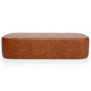Ver mais imagens de Puff Decorativo Orgânico para Living Quarto 140cm Doha W01 Couríssimo Camel - Lyam Decor