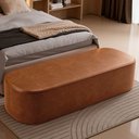 Ver imagem 3 de Puff Decorativo Orgânico para Living Quarto 140cm Doha W01 Couríssimo Camel - Lyam Decor