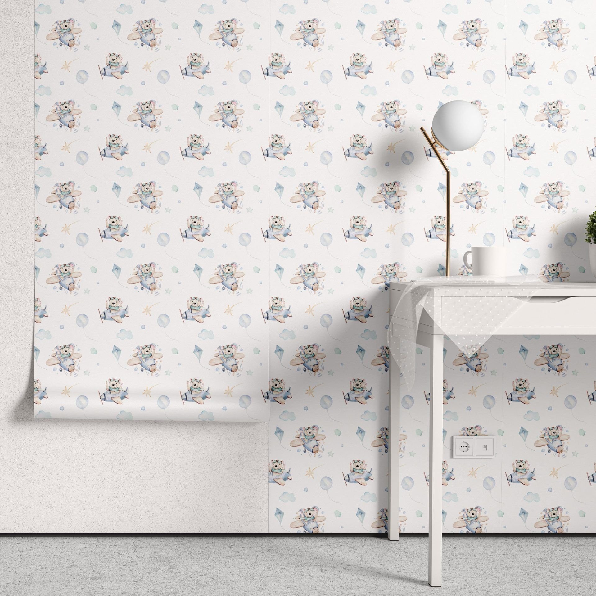 Papel de Parede Adesivo Menino Vôo Feliz 2 - 2