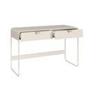 Ver imagem 5 de Escrivaninha Orgânica Pé Metal Luna 2 Gavetas 125cm Offwhite