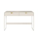 Ver imagem 6 de Escrivaninha Orgânica Pé Metal Luna 2 Gavetas 125cm Offwhite