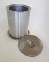 Ver imagem 2 de Lixeira Pia Cozinha Embutir No Granito Em Inox escovadoi 6lt 20X30 CM