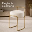 Ver imagem 2 de Puff Evans Metal Gold Couríssimo Off White
