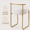 Ver imagem 4 de Puff Evans Metal Gold Couríssimo Off White