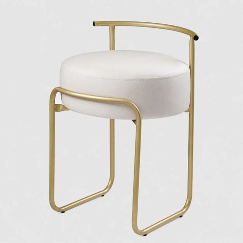 Puff Evans Metal Gold Couríssimo Off White