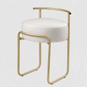 Ver imagem 1 de Puff Evans Metal Gold Couríssimo Off White