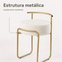 Ver imagem 5 de Puff Evans Metal Gold Couríssimo Off White