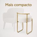 Ver imagem 3 de Puff Evans Metal Gold Couríssimo Off White