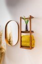 Ver imagem 1 de Espelho Luxo Oval Decorativo 115x60cm Banheiro Sala Quarto Hall Moldura Rose Gold